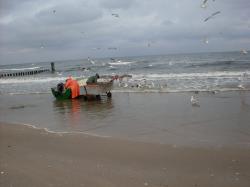 Fischer am Strand